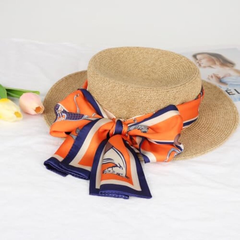 Satin Silk Scarf Elegant Multi-Function Head Wrap… - image 6